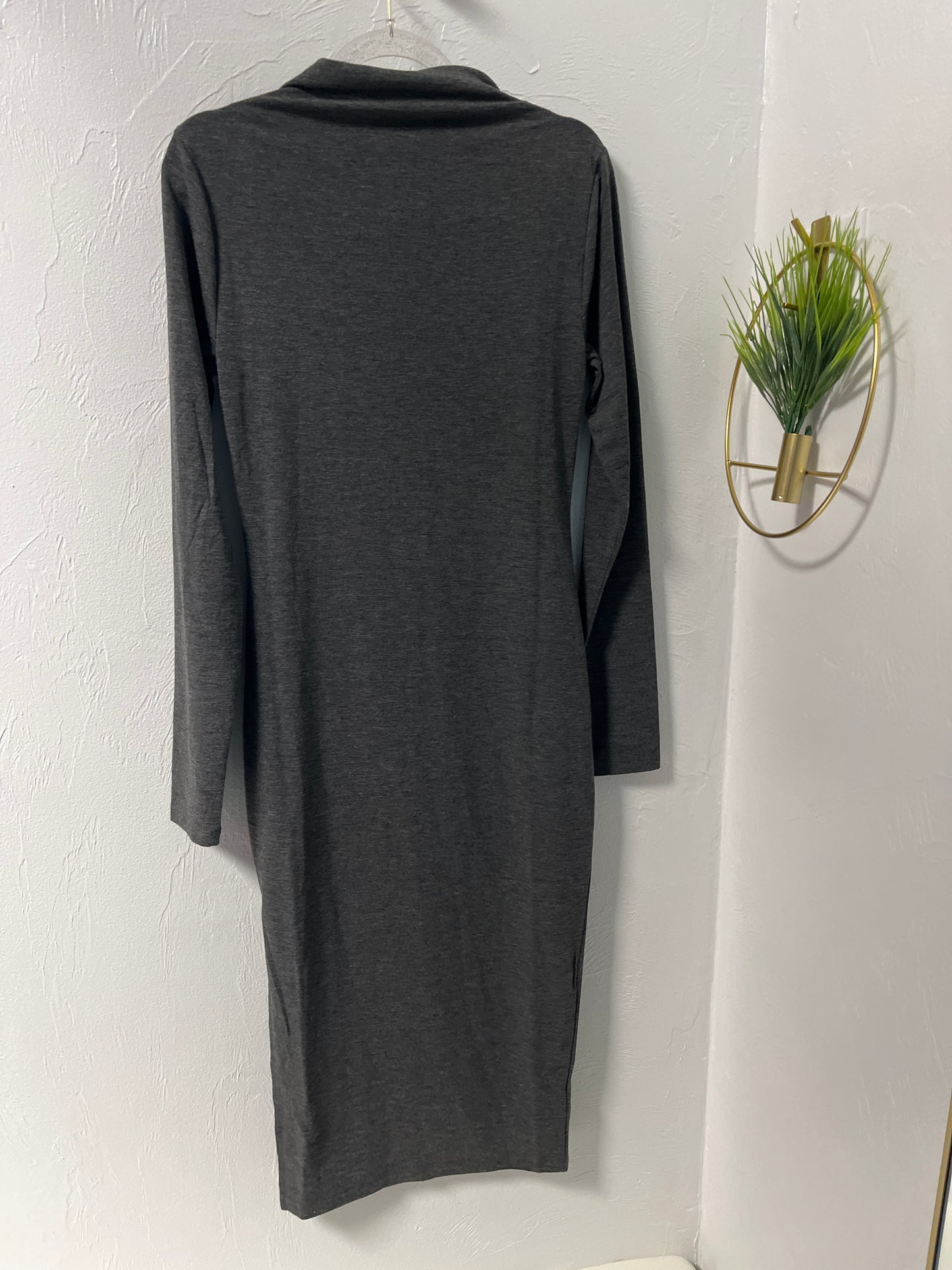 Mock Neck Midi Dress