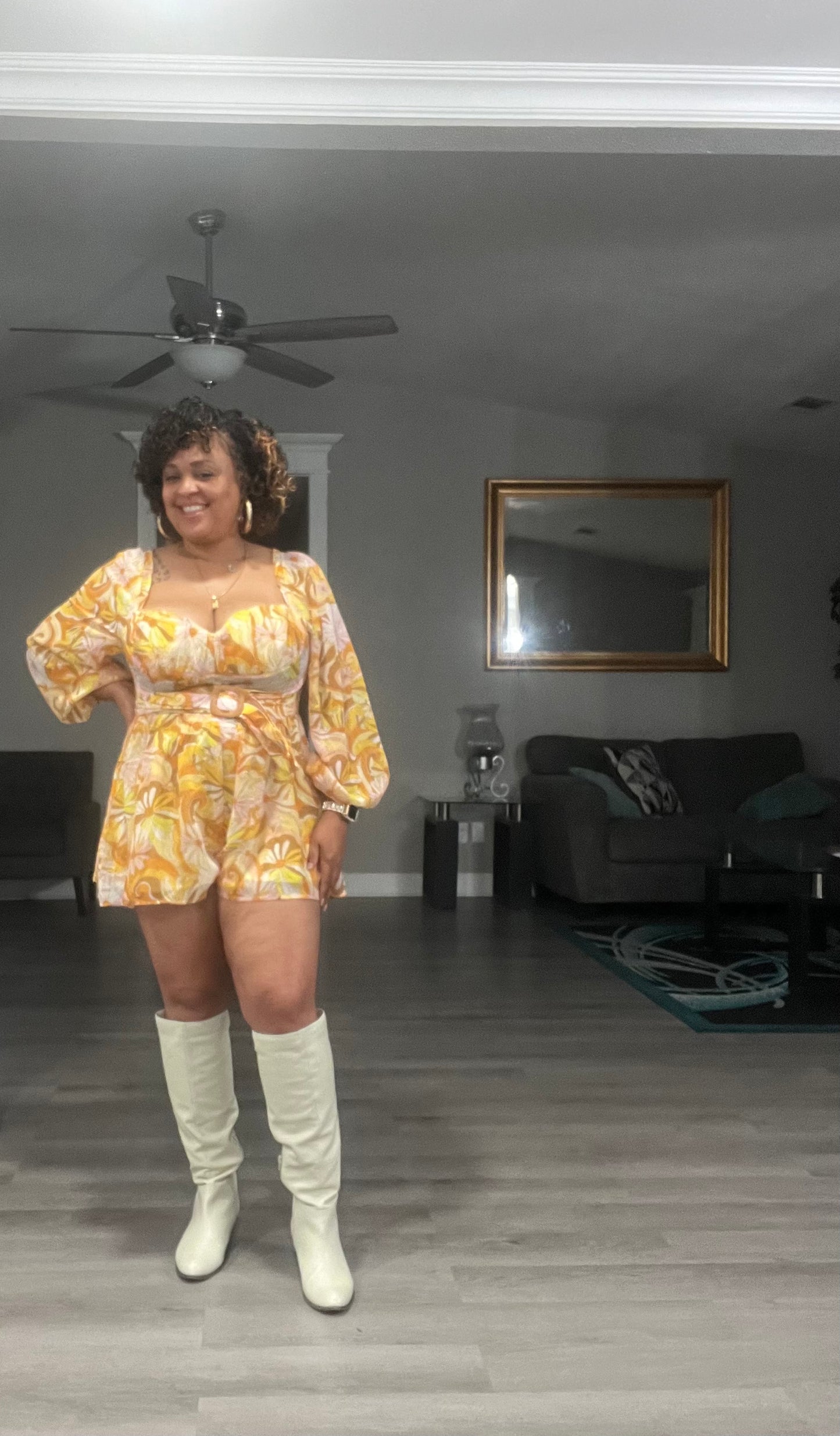 70's Bae Floral Romper
