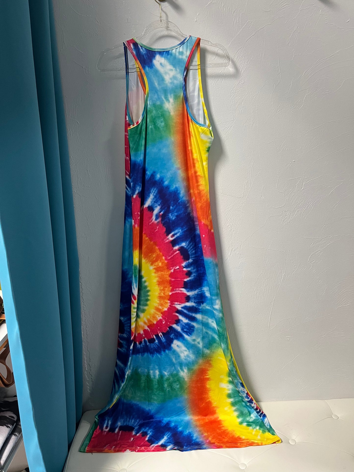 Tie Dye Racerback Maxi Dress
