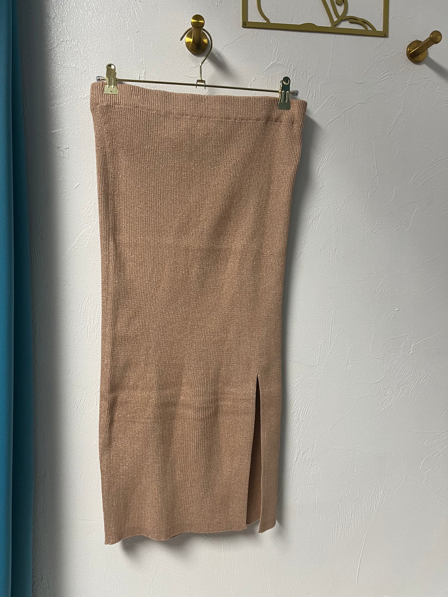 Glitter Knit Midi Skirt