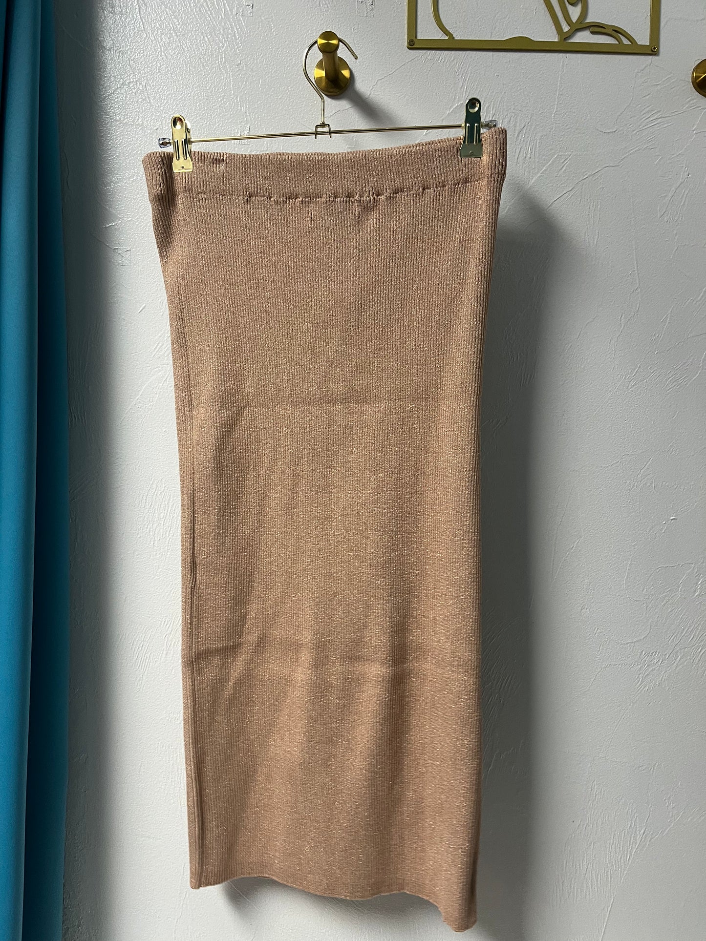 Glitter Knit Midi Skirt