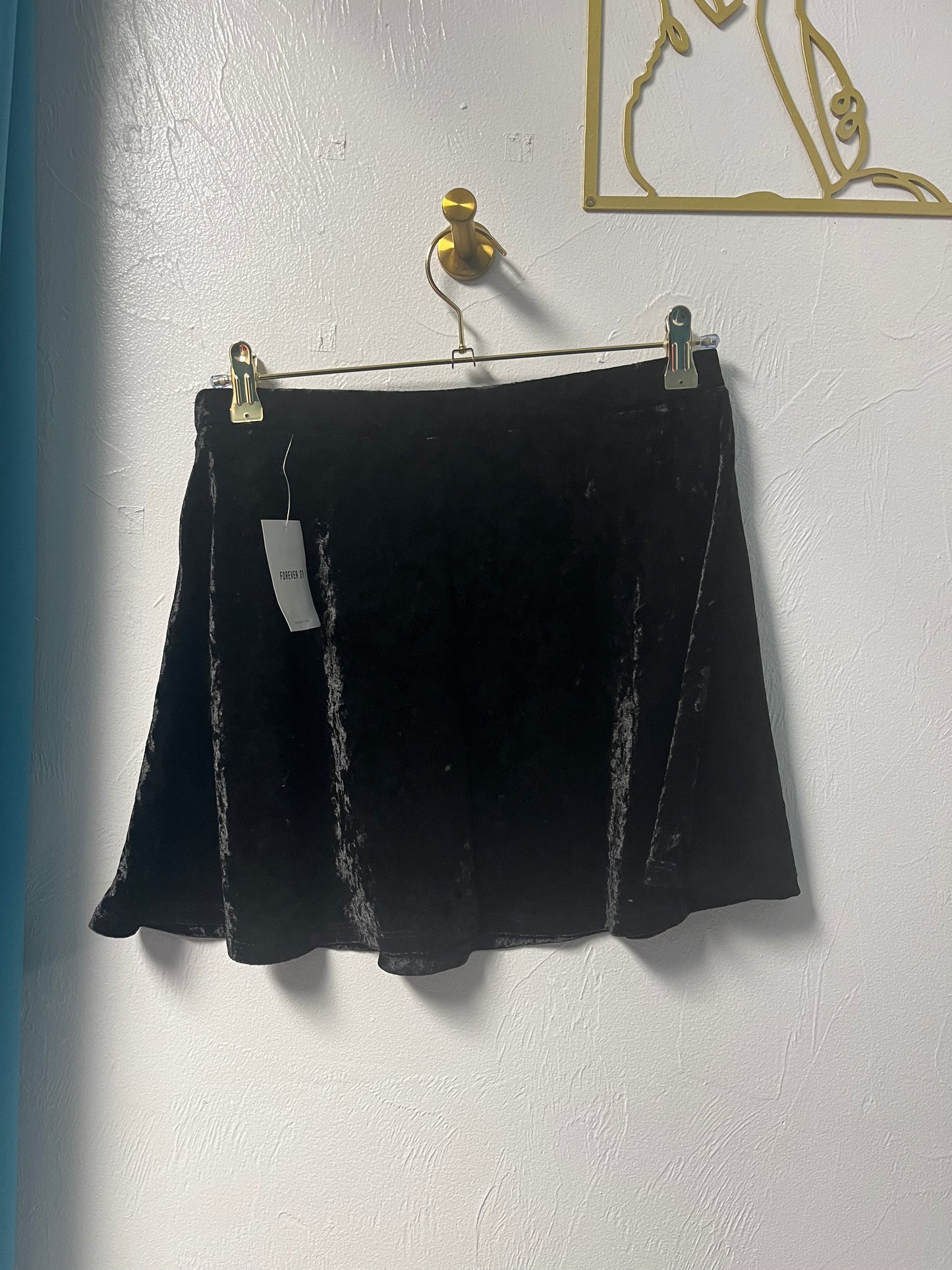 Velvet Mini Skater Skirt