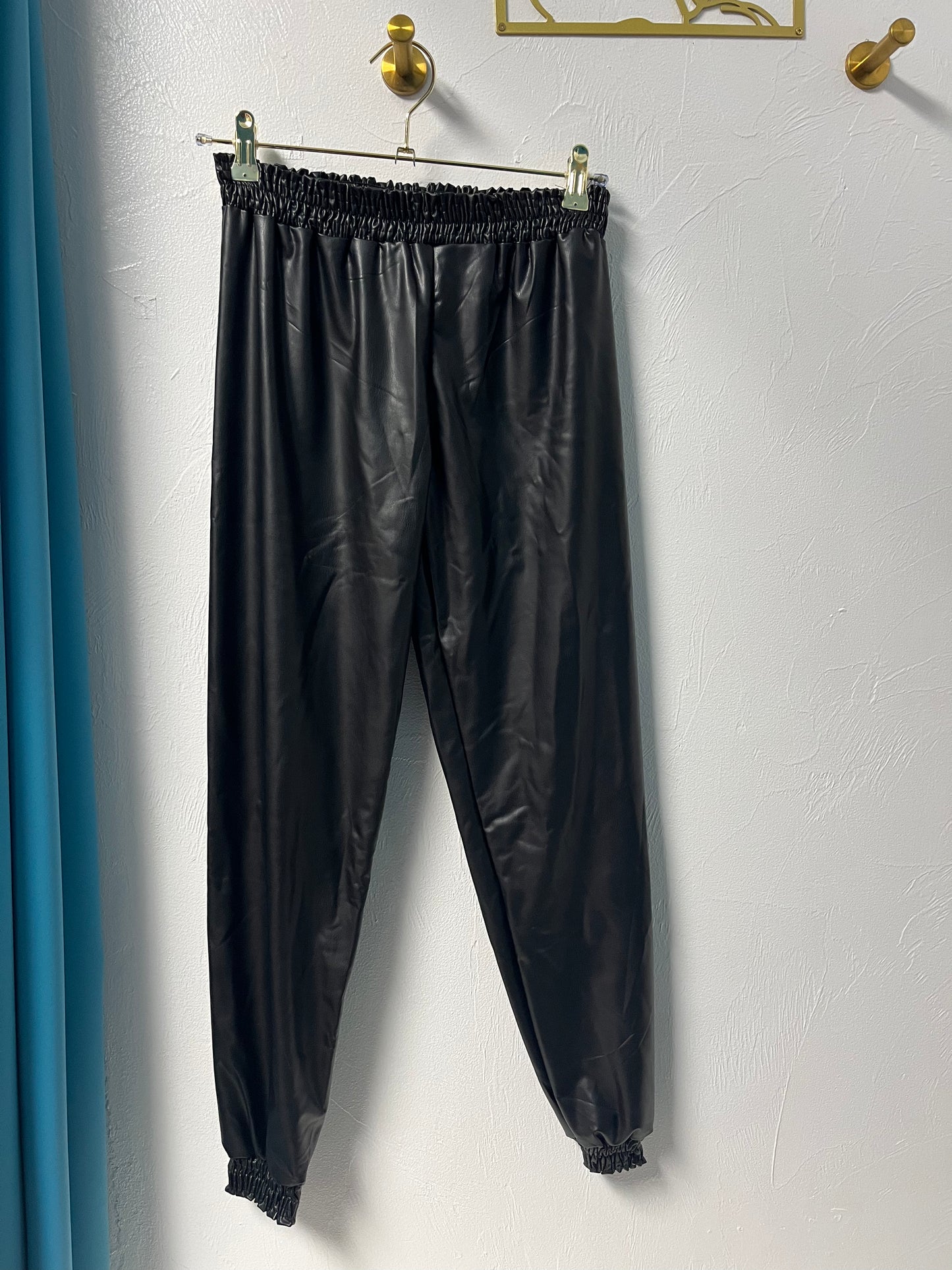 Faux Leather Joggers