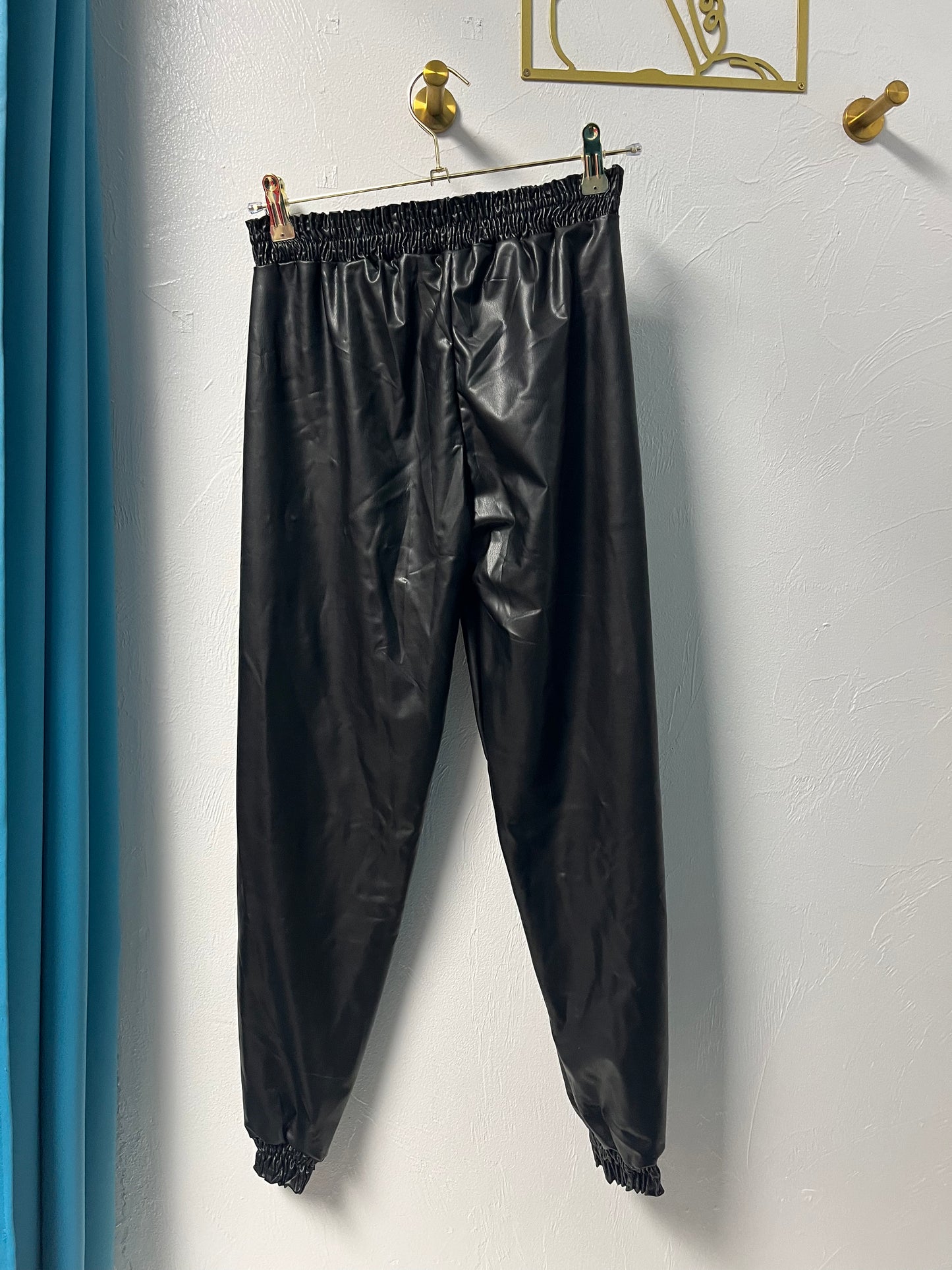 Faux Leather Joggers