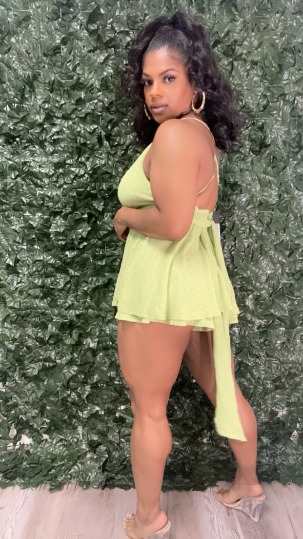 Glitter Peplum Romper