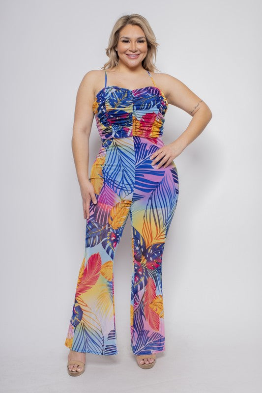 Curve Tropical Ruched Jumpsuit