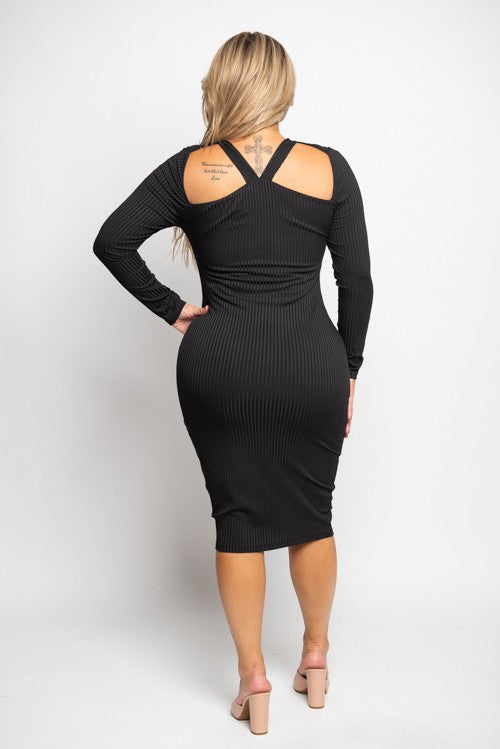 Curve X Front Midi Dress