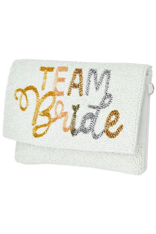 Beaded Team Bride Clutch Handbag