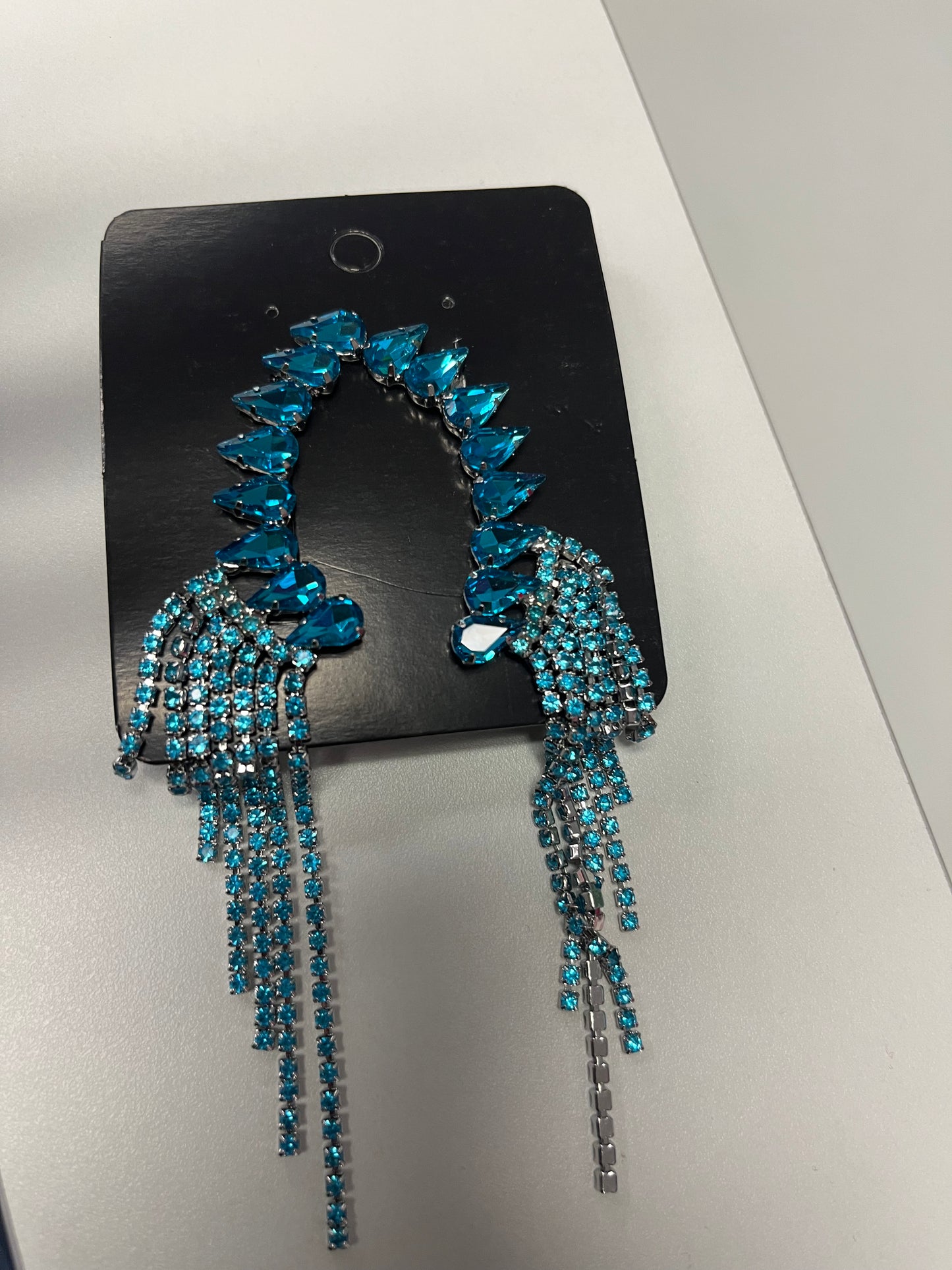 Rhinestone Ear Cuff Dangle Earrings