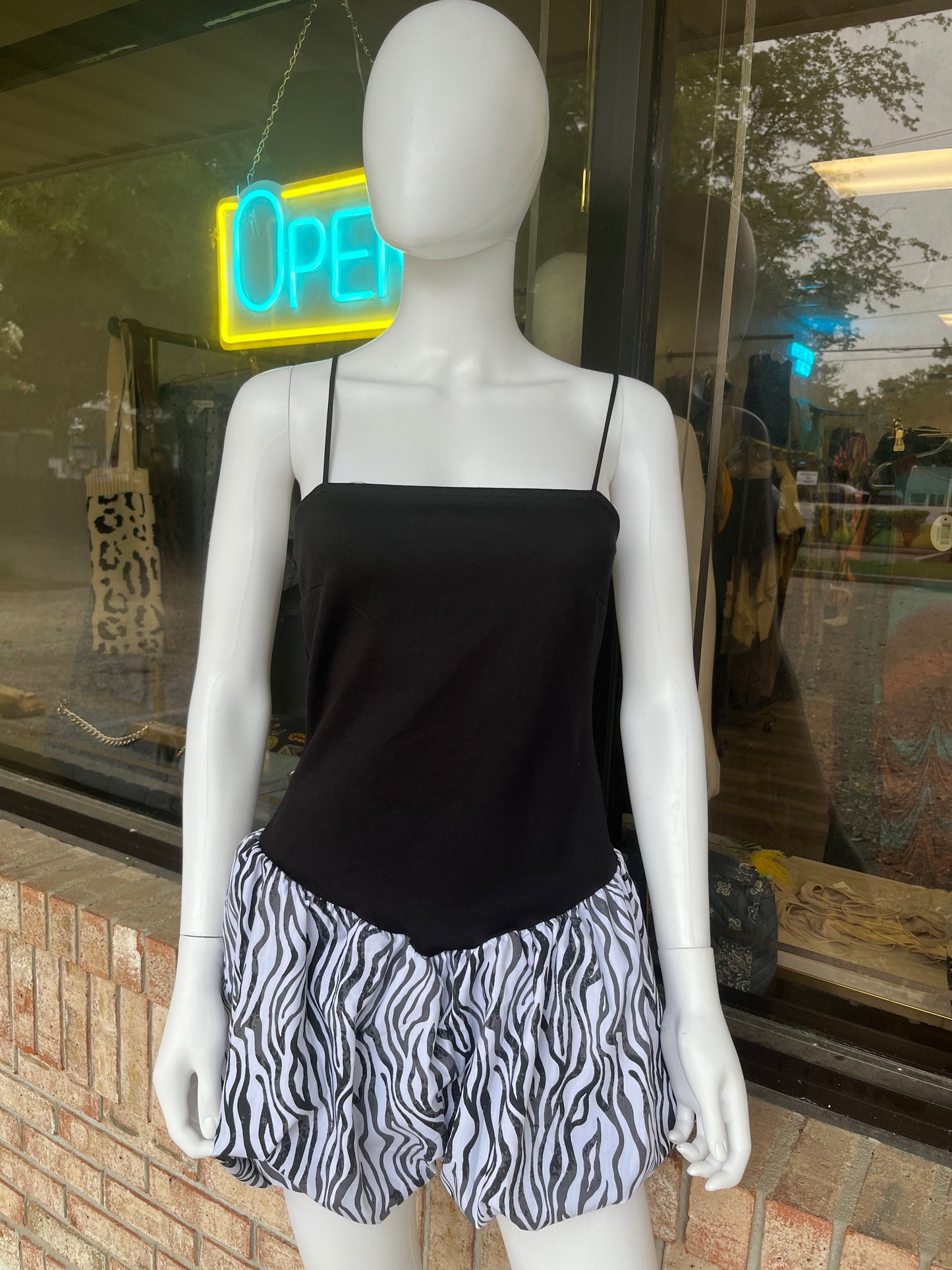 Zebra Bubble Mini Dress