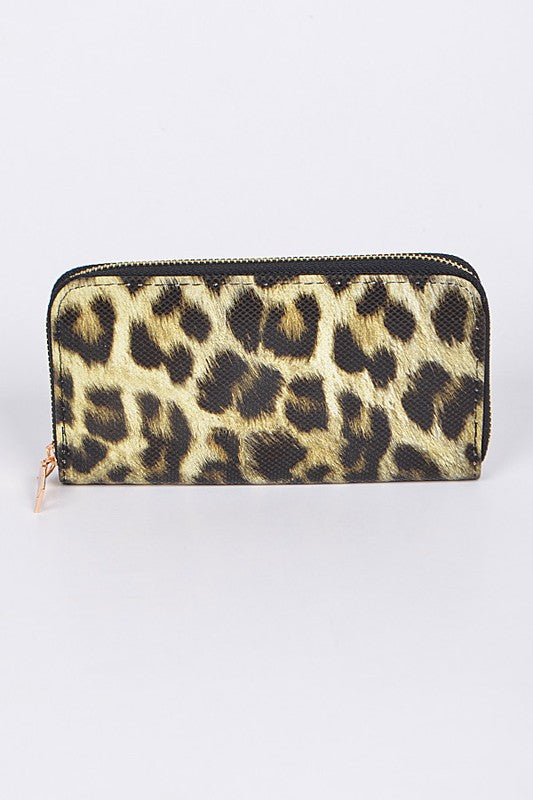 Faux Leather Cheetah Wallet
