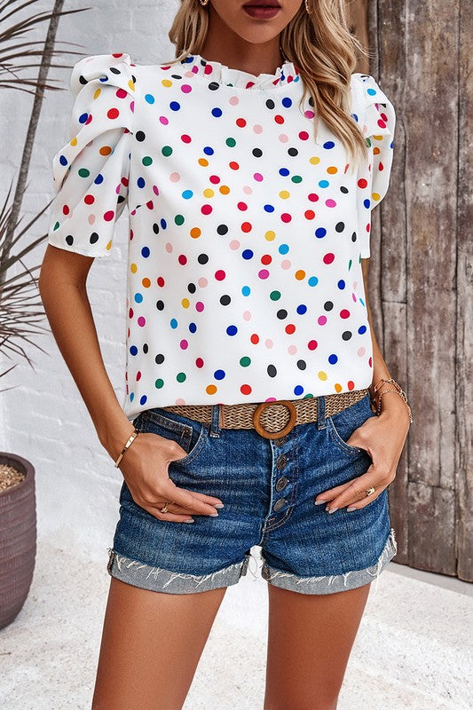 Puff Sleeve Loose Fit Top