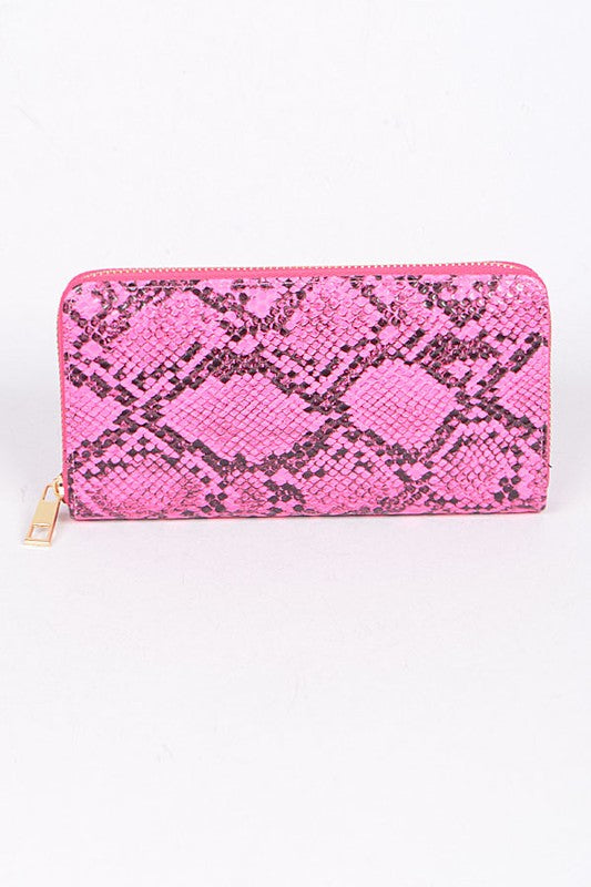 Faux Leather Snake Print Wallet