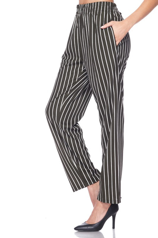 Pin Stripe Crepe Pants