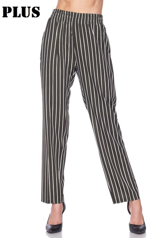 Pin Stripe Crepe Pants