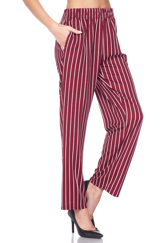Pin Stripe Crepe Pants