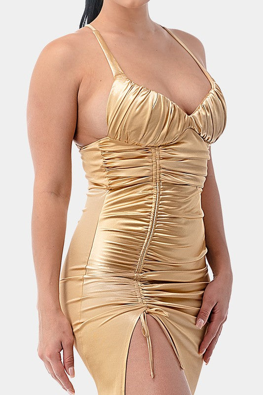 Gold Beauty Maxi Dress