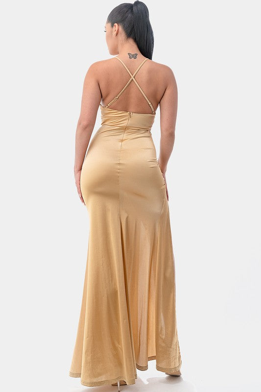 Gold Beauty Maxi Dress