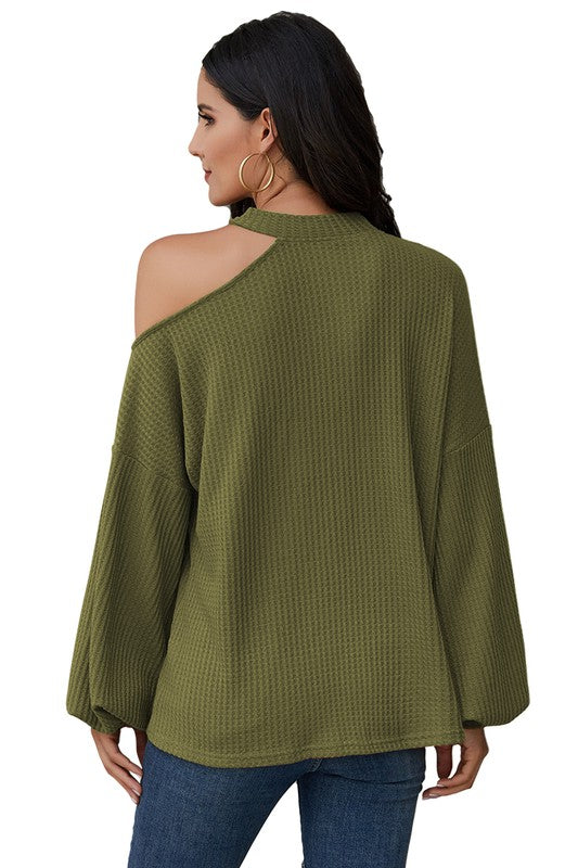 Oversized Open Shoulder Top