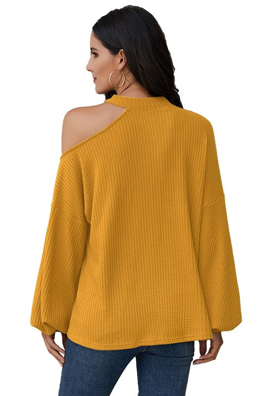 Oversized Open Shoulder Top