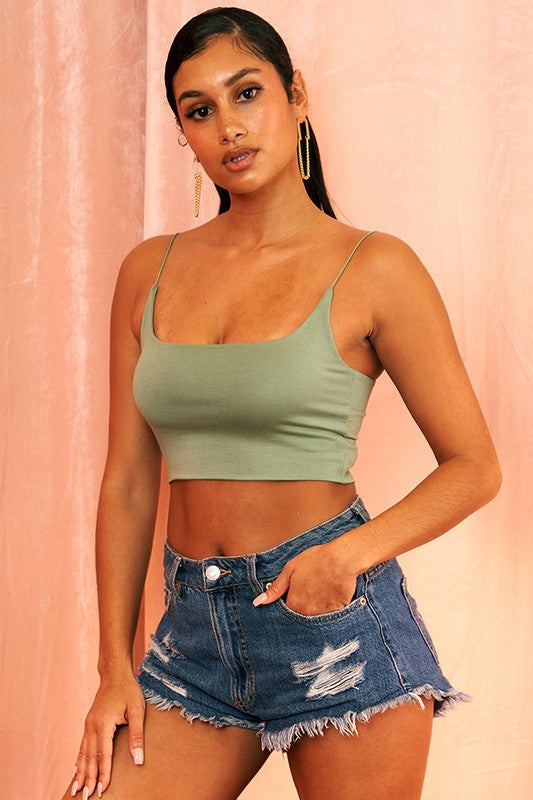 Spaghetti Strap Crop Top
