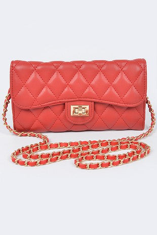Quilted Crossbody Wallet