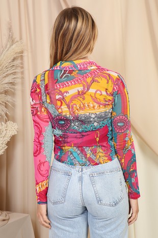 Vibrant Thing Mesh Top