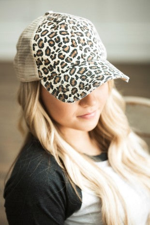 Leopard Snaback Cap