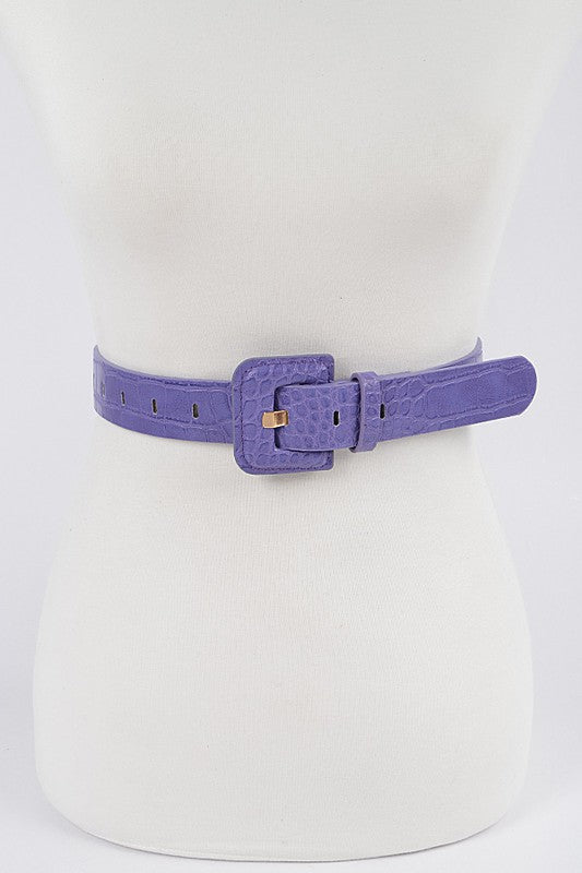 Faux Croc Belt