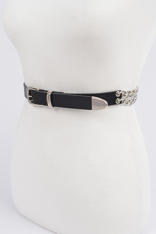 Color Block Chain Belt