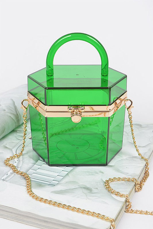 Hard Plastic Clutch/Crossbody Handbag