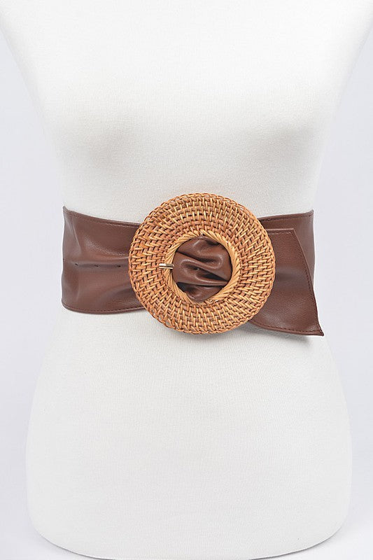 Bamboo Buckle Waist Belt