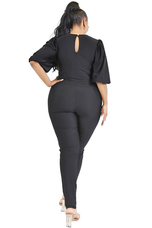 Bishop Sleeve Curve Jumpsuit