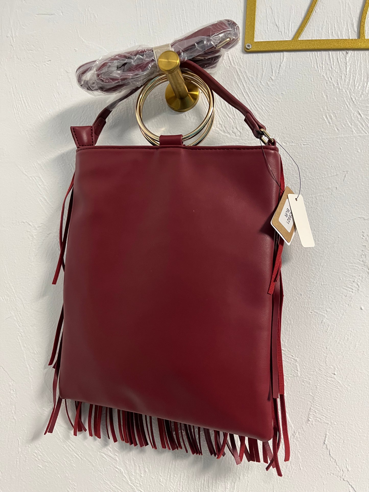 Tassel Drape Crossbody Handbag