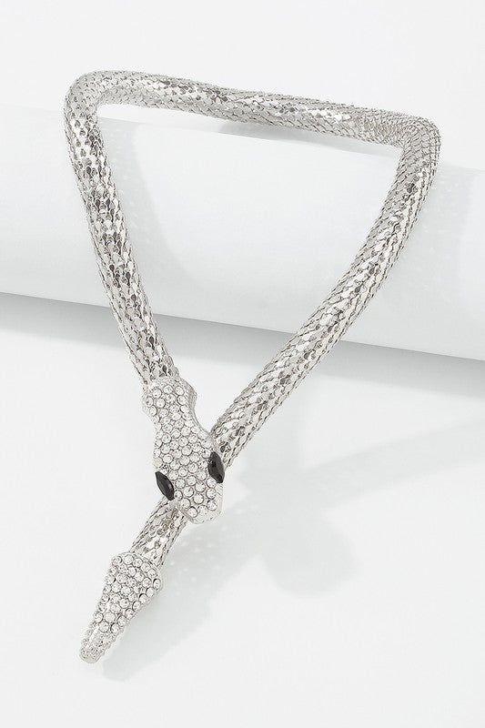 Rhinestone Rattler Magnetic Necklace