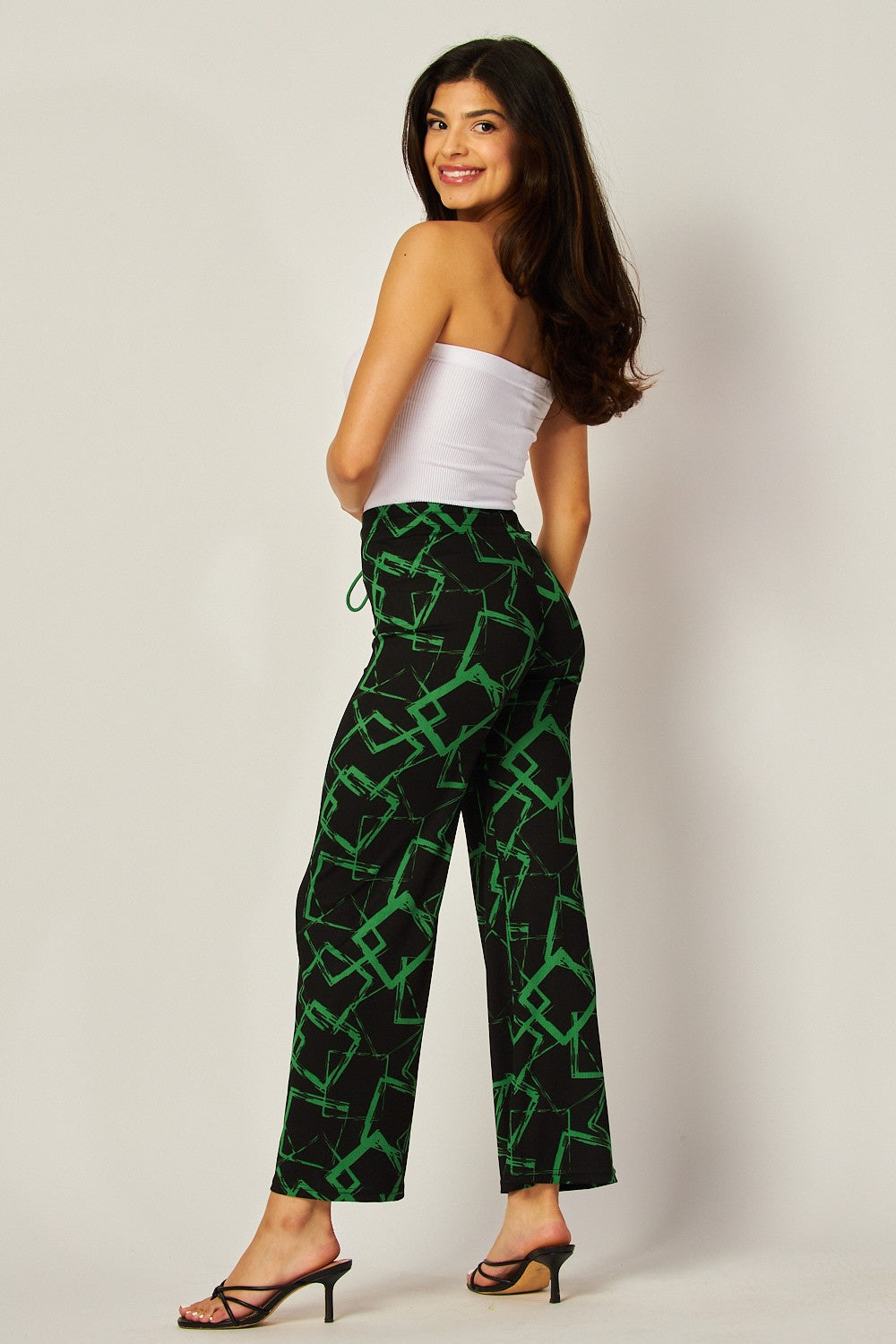 Drawstring Printed Pants
