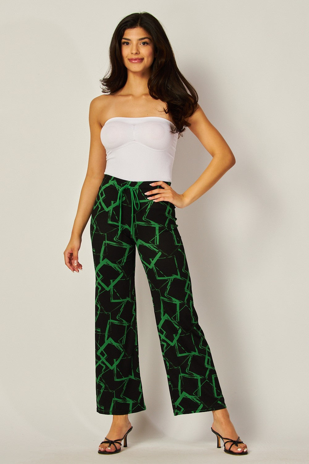 Drawstring Printed Pants