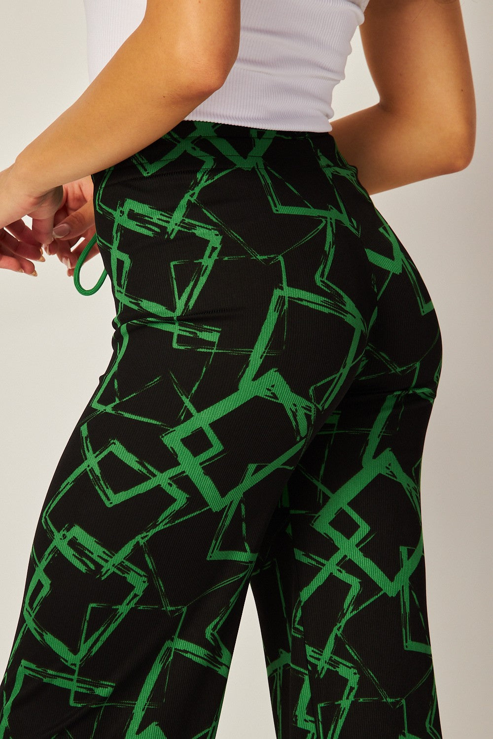 Drawstring Printed Pants