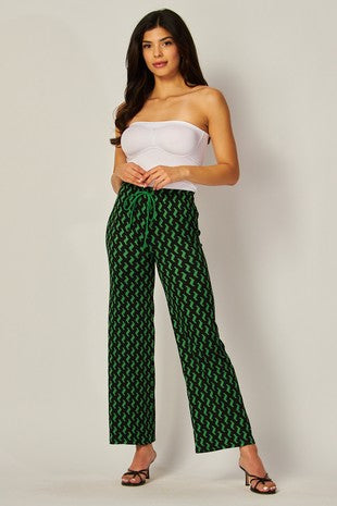 Drawstring Printed Pants