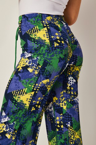 Drawstring Printed Pants
