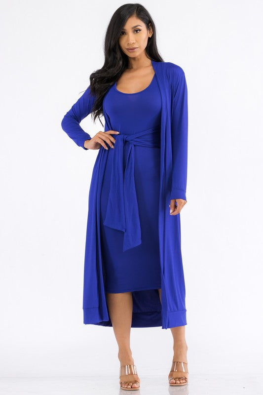 Cardigan & Dress 2PC Set