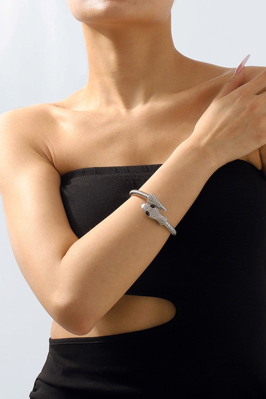 Rhinestone Rattler Bangle