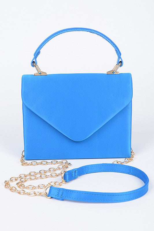 Satin Top Flap/Crossbody Handbag