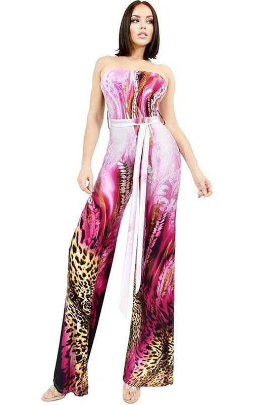 Pink Leopard Jumpsuit