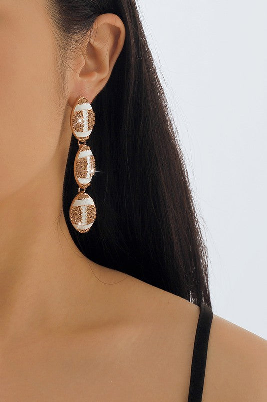 Rhinestone Game Day Earrings