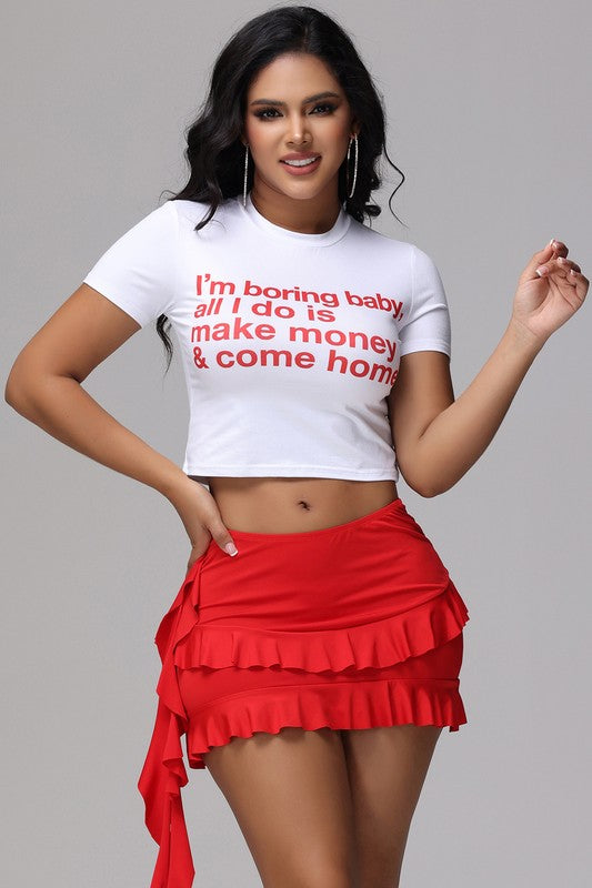 I'm Boring Baby Crop Top