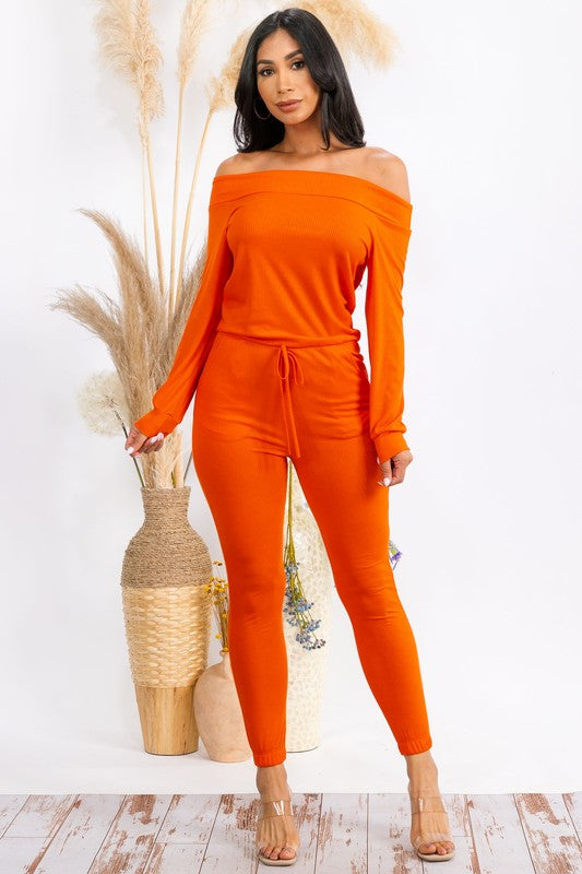 Off Shoulder Jumpsuit