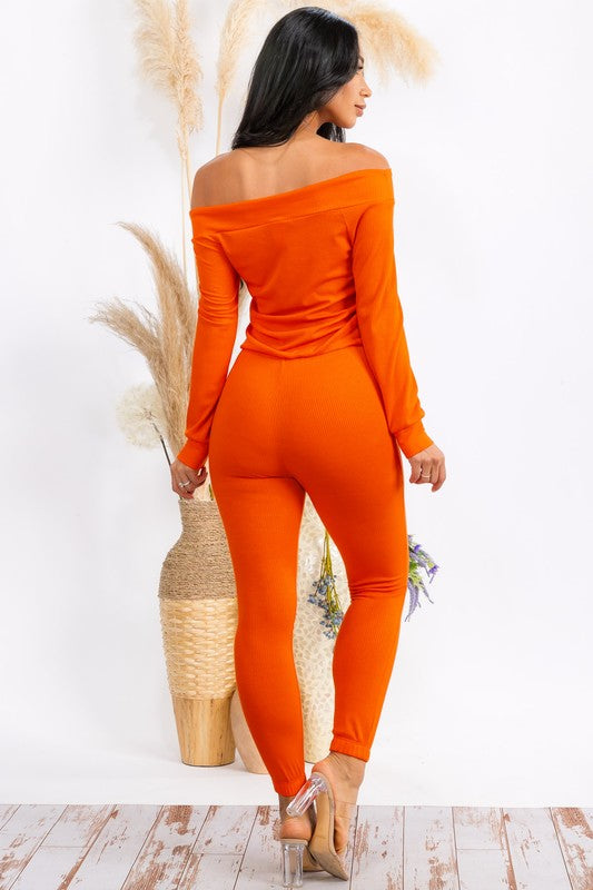 Off Shoulder Jumpsuit