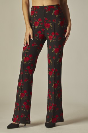 High Rise Pintuck Tailored Pants