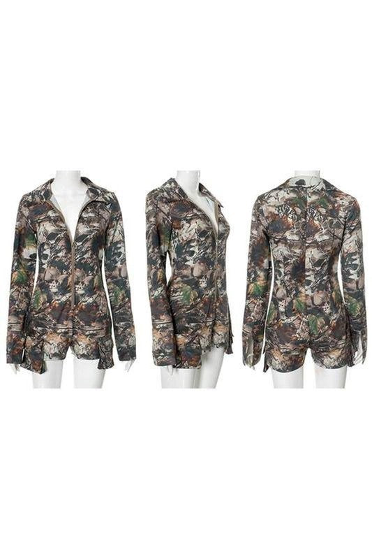 Woodland Zip Up Romper